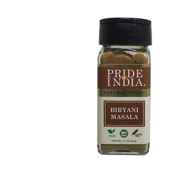 Pride Of India - Indian Biryani Masala Seasoning Spice - 2.40 Oz. Small Dual Sifter Bottle - Gourmet Spice Blend - Ideal For Lay
