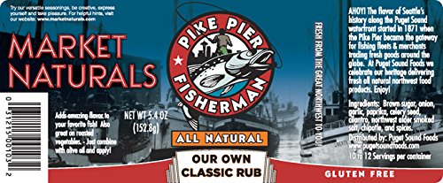 Pike Pier Fisherman Classic Rub Seasoning, 5.4 oz, Ideal for Grilling and Cooking, Flavorful Blend
