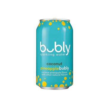 Bubly Coconut Pineapple Flavored Sparkling Water 12 fl oz Aluminum Can 16 Pack