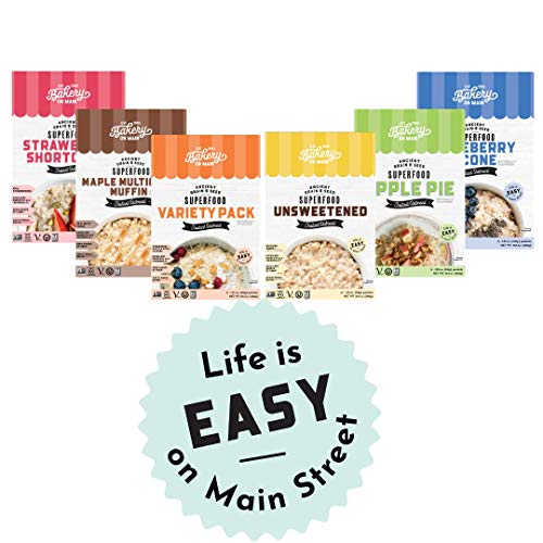 Bakery On Main Gluten-Free, Non-Gmo Ancient Grains Instant Oatmeal, Variety Pack Box, 10.5 Oz, Pack Of 6