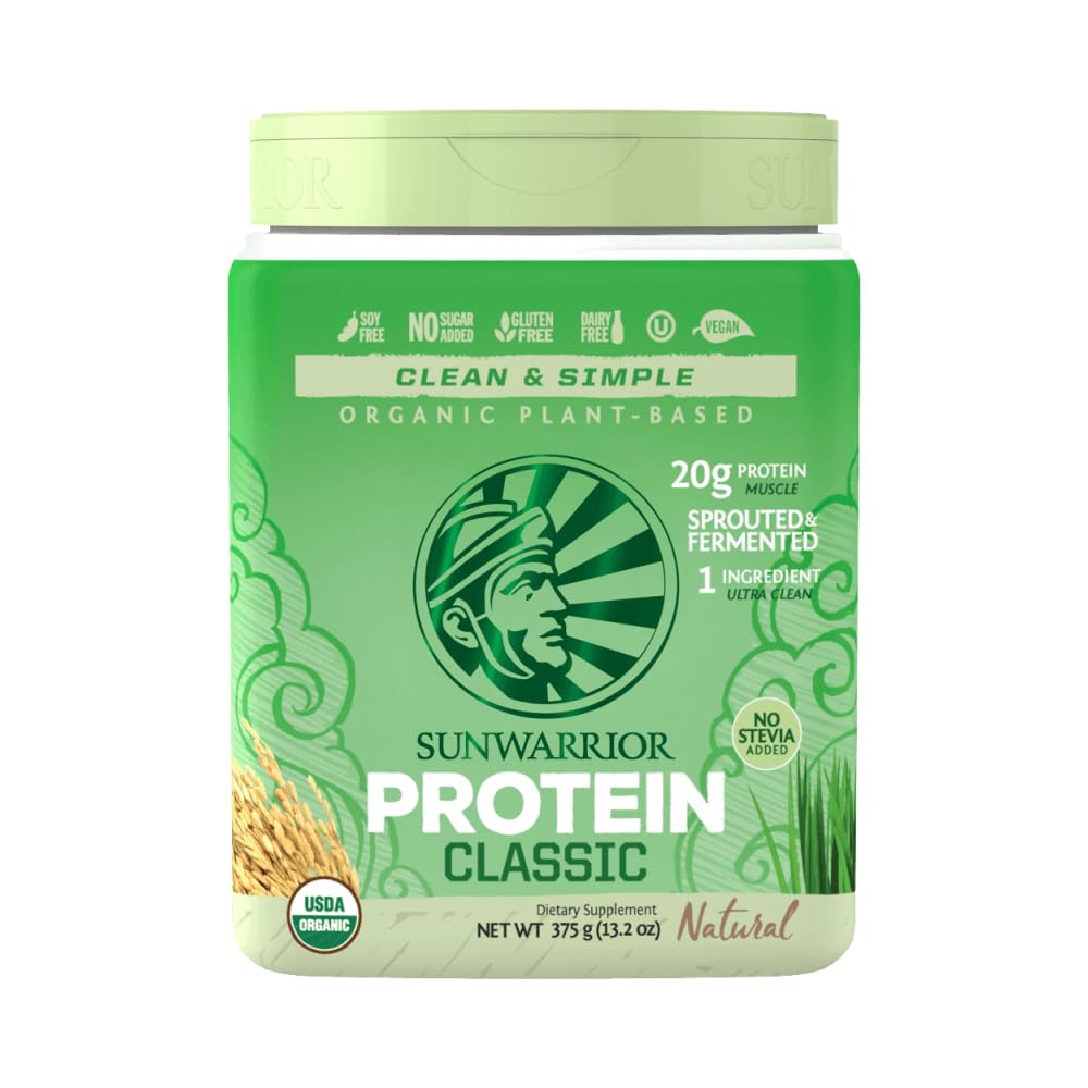 Brown Rice Protein Powder with Bcaa & Amino Acids Raw Rice Protein Shake Gluten Free Low Carb Dairy Free | Plant Based Classic S