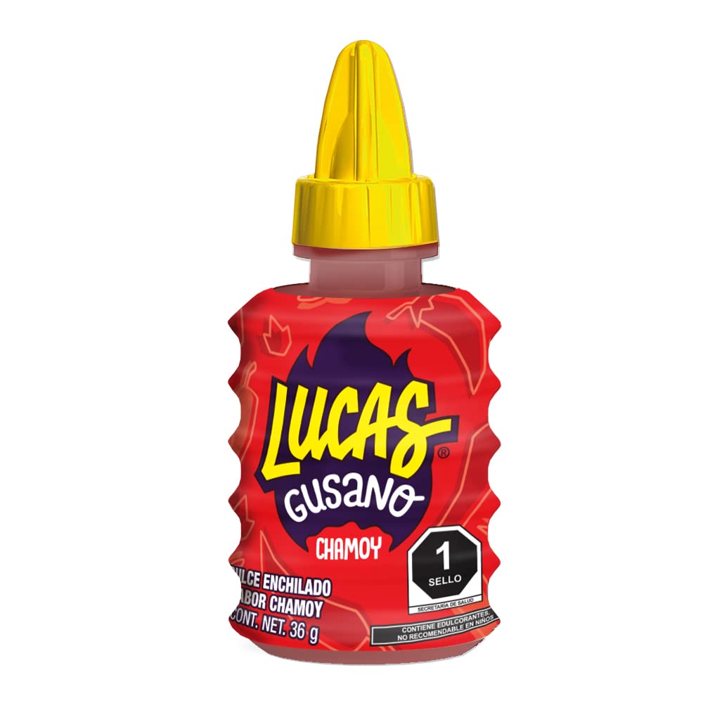 Lucas Gusano, Chamoy Flavor Hot Liquid Candy, 1.27Oz, 10-Count