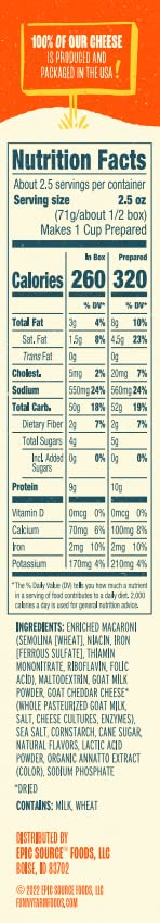 Funny Farm A2 Milk Macaroni And Cheese | Pasta With Cheddar Cheese Flavor - Goat Cheese Mac And Cheese Dinner Bundle (Bulk 8 Pac