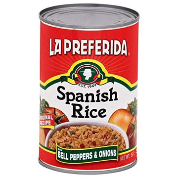 La Preferida Canned Spanish Rice - Quick & Easy, Robust Sauce Of Tomatoes, Bell Pepper And Onion. Vegan, Natural Ingredients,15