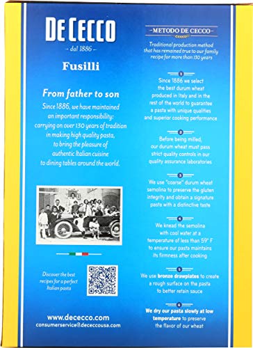 De Cecco, Fusilli #34, 16 Ounce