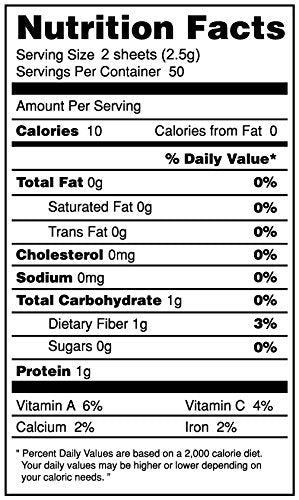 ONE ORGANIC Sushi Nori Premium Roasted Organic Seaweed (100 Half Sheets)