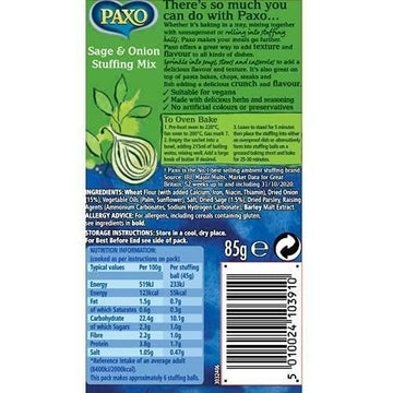 Paxo Sage And Onion Stuffing Mix - 85G - Pack Of 4 (85G X 4)