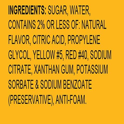 Hypothermias Mango Ready To Use Gallon (128 Fl. Oz) Hawaiian Snow Cone Flavors Syrup - Shaved Ice, 100% Pure Cane Sugar