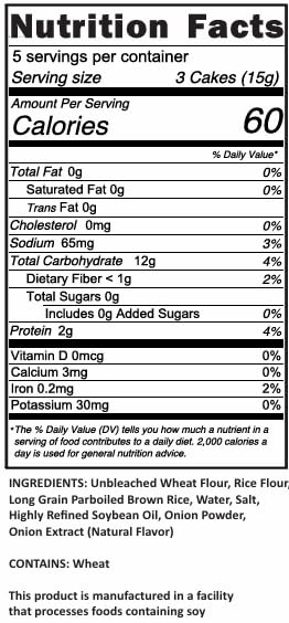 Kim'S Magic Pop Freshly Popped Rice Cakes | Keto, Vegan | Onion Flavor | 12 Pack | Low Carb, Sugar Free, Fat Free, Natural, Mult