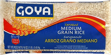 Goya Foods Enriched Medium Grain Rice, 1 Pound (Pack Of 30), 16-Ounce