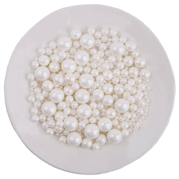 Eastron Edible White Pearl Sugar Sprinkles Candy Mixing Size Baking Cake Decorations Cupcake Toppers Cookie Decorating Celebrati