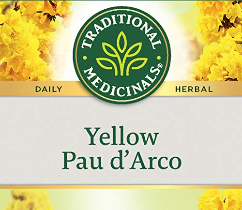 Traditional Medicinals Yellow Pau dArco Tea, Everyday Wellness, 96 Tea Bags, Pack of 6, Model 100510