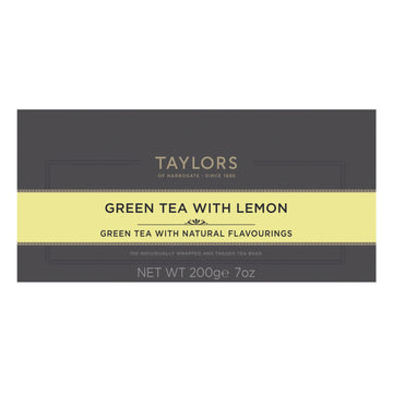 Taylors Of Harrogate Green Tea With Lemon, 100 Count (Pack Of 1)