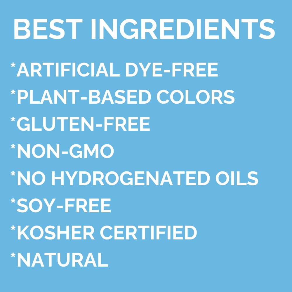 Color Kitchen White Sprinkles Natural Ingredients Baking Cake Decorations, Ice Cream, Cookie, Artificial Dye-Free, Plant-Based C