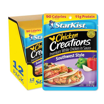 Starkist Chicken Creations, Southwest Style, 2.6 Oz Pouch, Pack Of 12