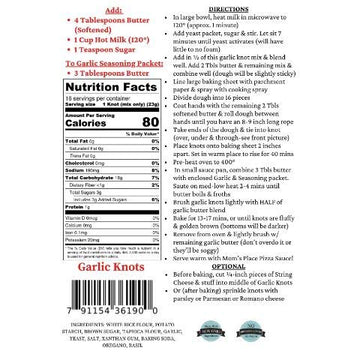 Mom'S Place Gluten Free Garlic Knots Mix With Garlic Butter Sauce