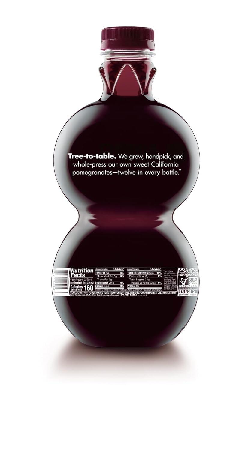 POM Wonderful 100% Pomegranate Juice, 48 Ounce Bottle