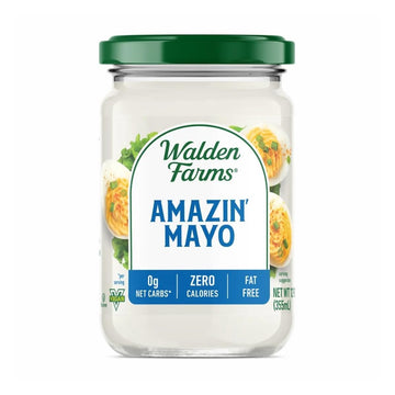 Walden Farms Amazin Mayo Spread 12 oz Jar, Light and Tangy Mayonnaise, 0g Net Carbs Perfect for Paleo and Keto Diets, Kosher Cer