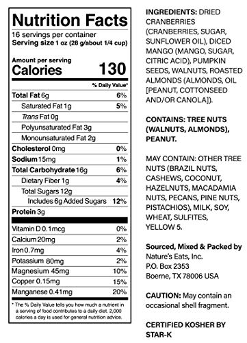 Nature s Eats Nuts for Energy Mega Trail Mix, Oz Assorted 16 Ounce (Pack of 2)