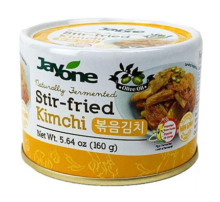 Korean Canned Kimchi, Napa Cabbage Kimchi, Naturally Fermented, Non-GMO, No preservatives, No additives- (Stir-Fried 5.64oz)