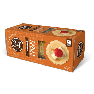 34 Degrees Crisps | Original Crisps | Thin Light & Crunchy Crisps Single Pack (4.5oz)