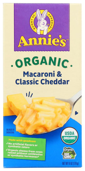 ANNIES HOMEGROWN MAC & CHS CLSSC ORG3, 6 OZ, PK- 12
