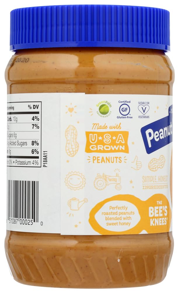 The Bees Knees Peanut Butter Blended with Scrumptious Honey - 16 oz. (12 Pack) 12