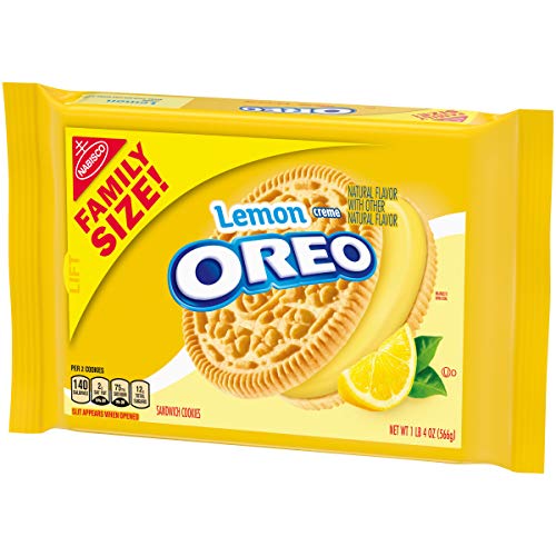 OREO Lemon Creme Sandwich Cookies, Family Size, 12 - 20 oz Packs