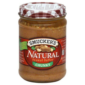 Smuckers Natural Peanut Butter 16 Oz (Pack Of 4) (Chunky)
