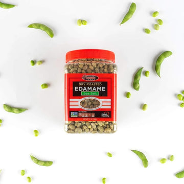 Seapoint Farms Dry Roasted Edamame, Sea Salt, Vegan, Gluten-Free, Kosher, And Non-Gmo, Crunchy Snack For Healthy Snacking, 27Oz. Jar