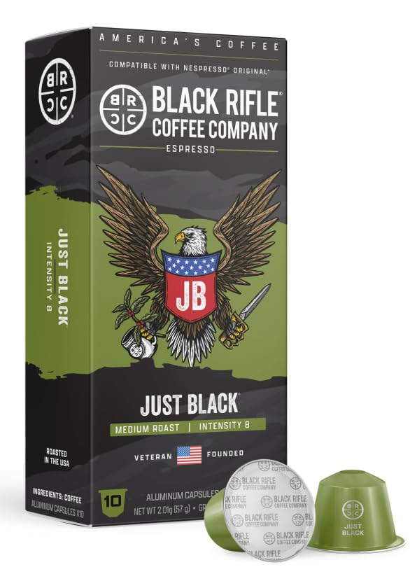 Black Equipment Coffee Company 100Ct Just Black Espresso Units - Medium Roast Nutty Milk Chocolate & Vanilla Oriflavor Blendalline Compatible