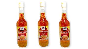 Generic 3 Packs - Fish Sauce for Spring Roll Glass Bottle - Nuoc Mam Pha San Dung Goi Cuon Chai Thuy Tinh - 650 mL per Glass Bot