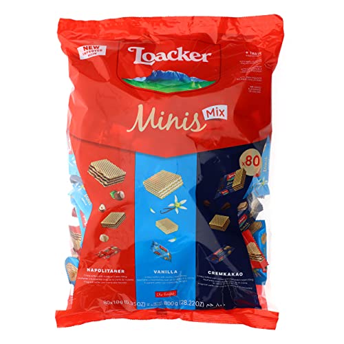 Loacker Minis Crispy Waffers 800G (Mix Flavours)