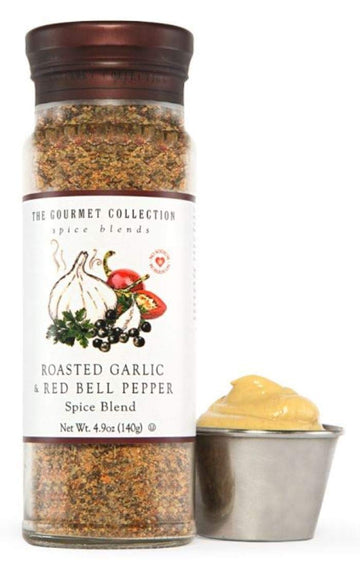 The Gourmet Collection Spice Blends Roasted Garlic And Red Bell Pepper Blend - Garlic Powder Seasoning For Cooking - Salt Free -