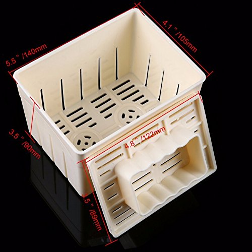 Mangocore Ivory Tofu Press Mould Kit - DIY Homemade Tofu Maker with Cheese Cloth, Kitchen Tool for Perfectly Pressed Tofu