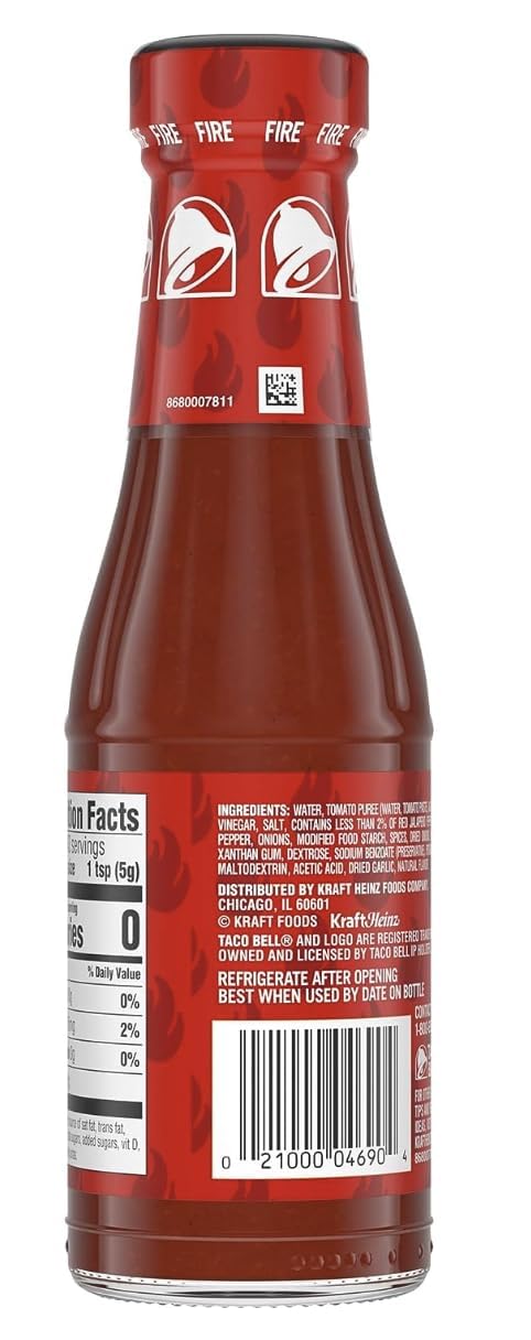 Taco Bell Fire Sauce Pack Of 2-7.5Oz Ea