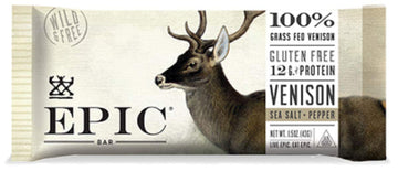 Epic Provisions Venison Sea Salt & Pepper Bars 12 Count