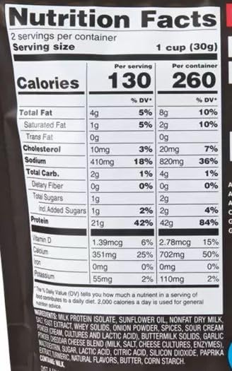 Generic Keto Nacho Cheese Protein Puffs, High Protein Low Carb Snack, 2.1 oz