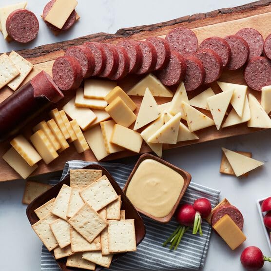 Hickory Farms Party-Size Signature Beef Summer Sausage, 26 ounces | Great for Snacking, Gifts, Entertaining, Charcuterie, Ready