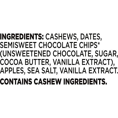 Larabar Chocolate Chip Cookie Dough, Gluten Free Vegan Fruit Nut Bars, 6 ct
