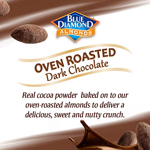 Blue Diamond Almonds Dark Chocolate Cocoa Dusted Snack Nuts, 100 Calorie Packs, (Pack Of 1, 32 Count Toal)