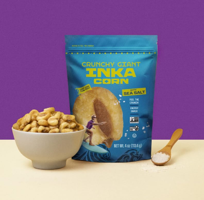 Inka Corn Nuts, Gluten Free Roasted Giant Corn, Original Flavor, 4 Ounce (Pack Of 4)