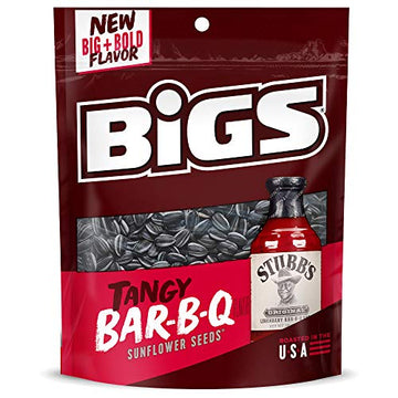 Bigs Stubb'S Bar-B-Que Sunflower Seeds, 5.35-Oz. Bag (Pack Of 12)