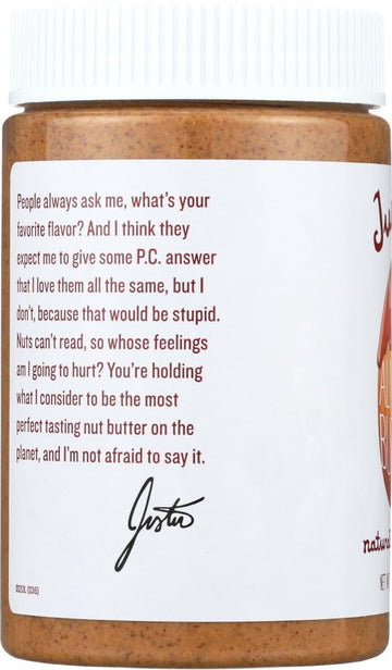 Justins Maple Almond Butter, No Stir, Gluten-free, Non-GMO, 16 Ounce Jar (6 Pack)