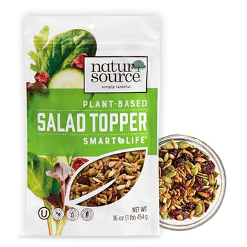 naturSource Smart Life Plant Based Salad Topper Vegan Friendly gluten Free 16 oz Re-Sealable Pack