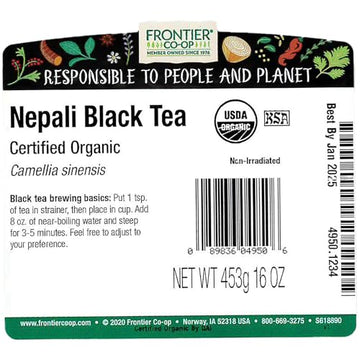 Frontier Bulk Nepali Black Tea, Organic, 1 Pound