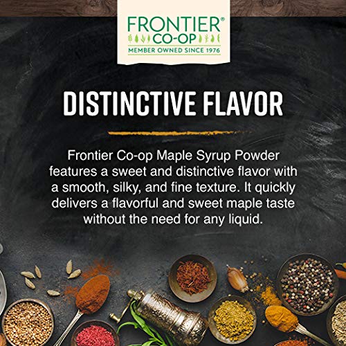 Frontier Co-Op Maple Syrup Powder, 1Lb Bulk Bag, Pure Maple Sugar, Natural Sweetener, Maple Powder - Perfect Sugar Alternative F