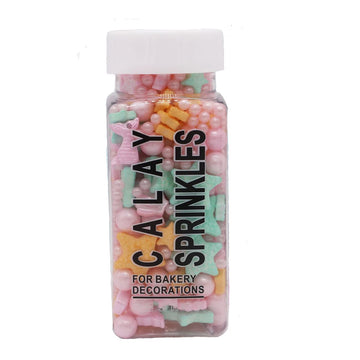Homankit Mermaid Sprinkle Sweets Sprinkles For Baking Dessert Cupcake Cake Topper Starfish Shell Pearl Mermaid Candy Mix 3.53 Ounces