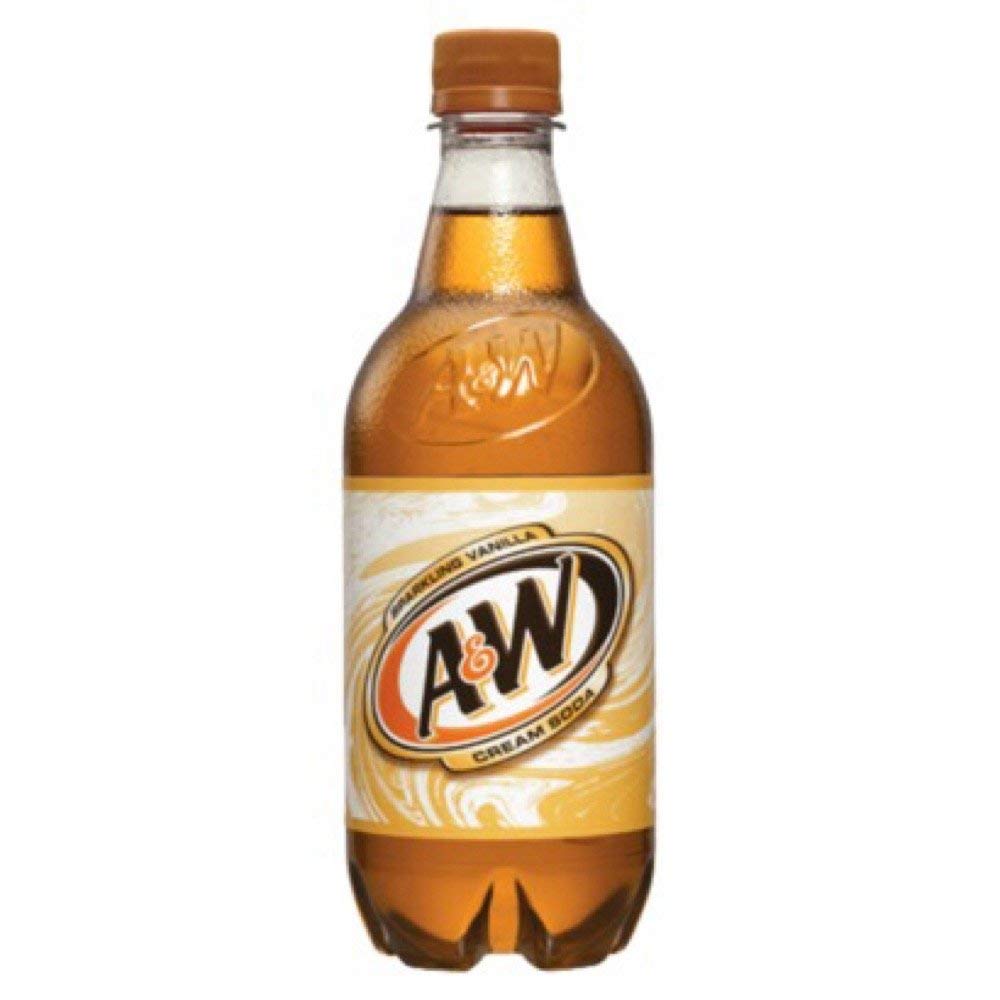 Variety Pack A&W Cream Soda Made with Aged Vanilla, 20 Fl Oz Bottles, Pack of 12, Light Brown