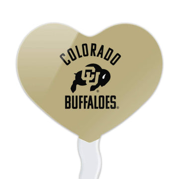 GRAPHICS & MORE Cupcake Picks Set of 6, Acrylic, University of Colorado, Model CUPCAKE.HEART.CLCCOL.Z006527